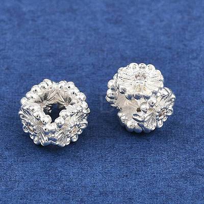 Brass Micro Pave Clear Cubic Zirconia Beads KK-Z162-18S-1