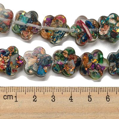 Dyed Natural Imperial Jasper with Resin Beads Strands G-G083-G05-01-1