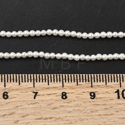 Electroplated Shell Pearl Beads Strands BSHE-K017-2mm-1