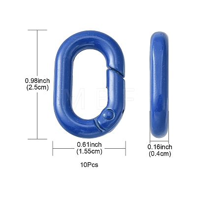 10Pcs Spray Painted Alloy Spring Gate Rings FIND-YW0001-75-1