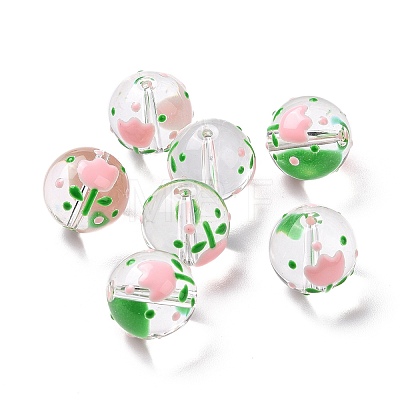 Transparent Glass Beads LAMP-B021-03B-18-1