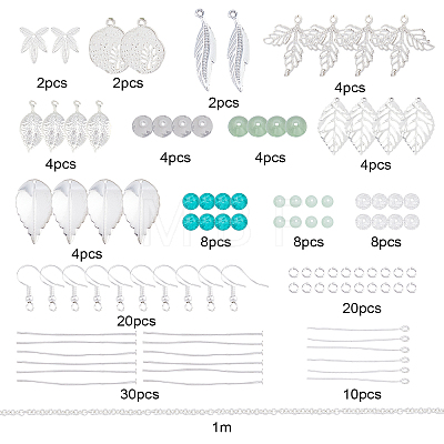 DIY Leaf Themed Earring Making Kits DIY-SC0001-61S-1