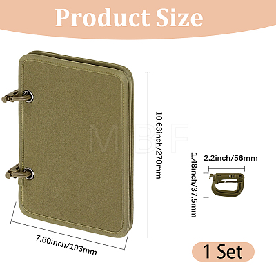 4Pcs Rectangle Velvet Binder Badge Armband Patch Display Board DIY-WH20062-165B-1