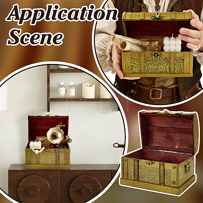 Retro Wood Jewelry Set Storage Organizer Boxes with Clasps CON-WH0115-96B-1
