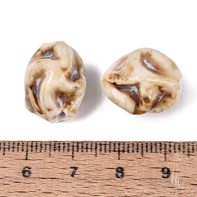 Vintage Handmade Porcelain Wrinkle Beads PORC-Q006-09B-1