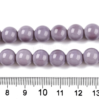 Opaque Solid Color Glass Beads Strands GLAA-T032-P10mm-15-1