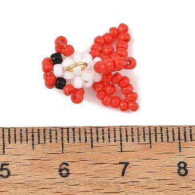 MIYUKI Round Glass Seed Beads Glass Pendants PALLOY-MZ01451-01-1