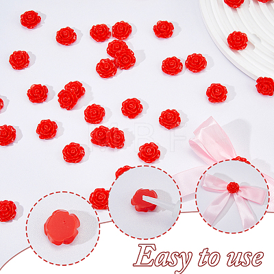 80Pcs Opaque Resin Cabochons RESI-DC0001-61A-1