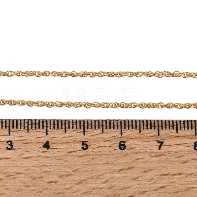 1MM Brass Rope Chain Necklaces NJEW-L013-11G-1