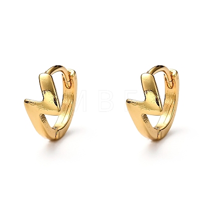 Brass Huggie Hoop Earrings EJEW-H121-03G-1