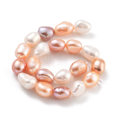 Natural Cultured Freshwater Pearl Beads Strands PEAR-P062-28H-1