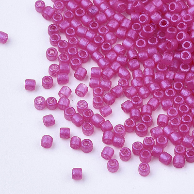 Baking Paint Cylinder Seed Beads SEED-Q036-02A-D12-1