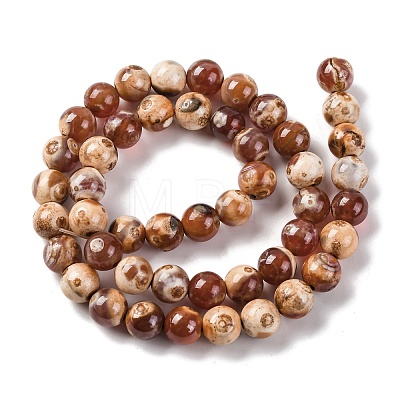 Natural Fire Crackle Agate Beads Strands G-G163-A01-02-1