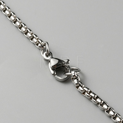 Stainless Steel Box Chain Necklace for Men Women NJEW-TAC0007-13-1