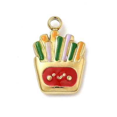 304 Stainless Steel Enamel Pendants STAS-I355-12G-06-1