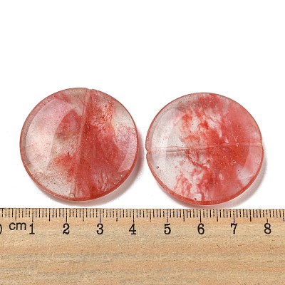 Cherry Quartz Glass Beads G-B070-17A-1