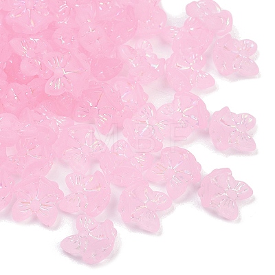 Frosted Transparent Acrylic Beads OACR-P029-18B-01-1