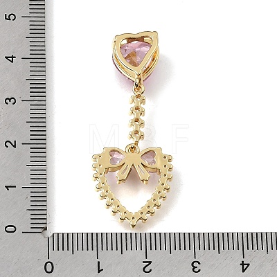 Valentine's Day Brass Micro Pave Colorful Cubic Zirconia Pendants KK-E802-09G-1