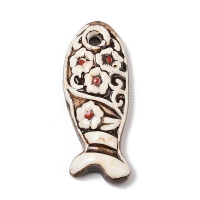 Handmade Porcelain Big Pendants PORC-Z003-01B-1