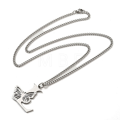 201 Stainless Steel Necklaces NJEW-Q336-01L-P-1