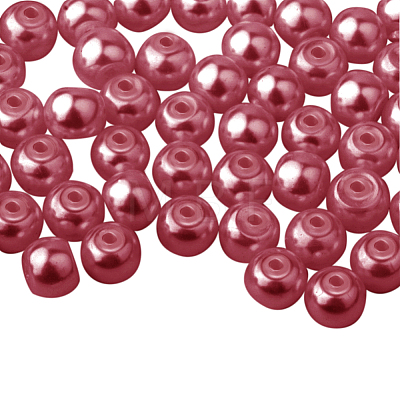 Pearlized Eco-Friendly Dyed Glass Pearl Round Bead HY-PH0002-09-B-1