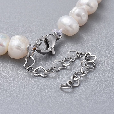 Natural Freshwater Pearl Necklaces NJEW-JN02513-1