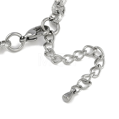 304 Stainless Steel Rolo Chain Bracelets for Men Women BJEW-G725-03P-1