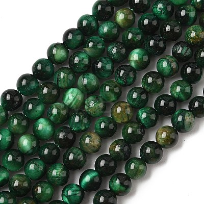 Dyed Natural Tiger Eye Beads Strands G-G102-A01-02-1