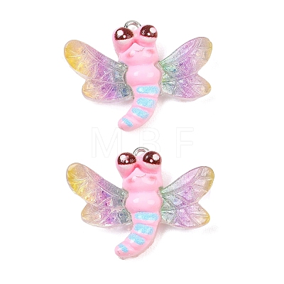Transparent & Opaque Resin Pendants RESI-P048-02A-P-1