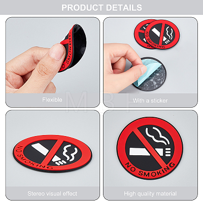 Waterproof PVC No Smoking Sign Stickers DIY-WH0325-92-1