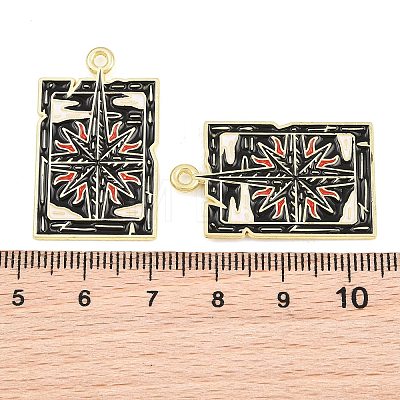 Alloy with Black Enamel Pendants AL-CBA2919-02G-08-1