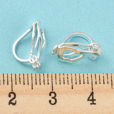 Brass Clip-on Earring Findings EC110-S-1
