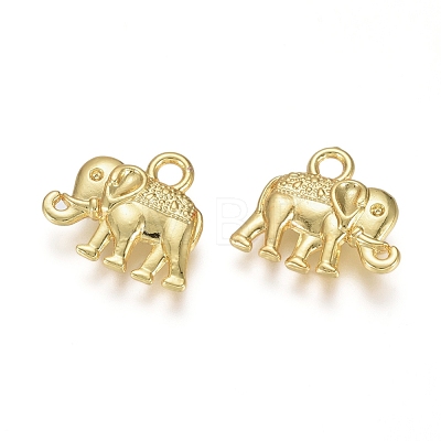 Electroplated Alloy Charms PALLOY-G267-02G-1