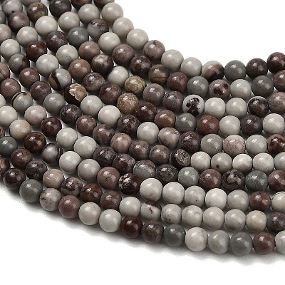Natural Red Dendritic Jasper Beads Strands G-Z116-A27-2mm-1