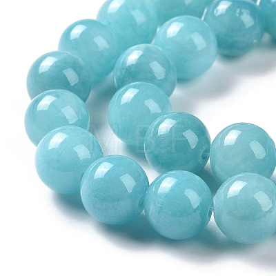 Natural Mashan Jade Round Beads Strands X-G-D263-8mm-XS28-1