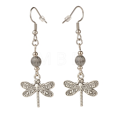 Alloy Dragonfly Dangle Earrings EJEW-JE04911-05-1