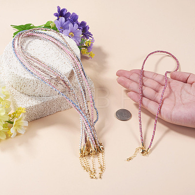 7Pcs 7 Colors 2.5MM Round Nylon Cotton Cord Necklace Making NJEW-TA0001-25G-1
