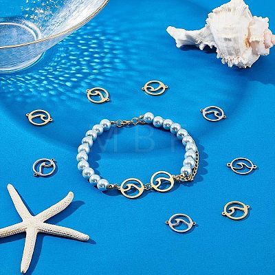 Unicraftale 12Pcs 2 Colors 201 Stainless Steel Connector Charms STAS-UN0036-93-1