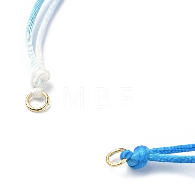 Gradient Color Adjustable Braided Nylon Cord Bracelet Making AJEW-JB01163-02-1