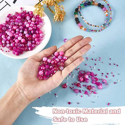 2 Bag Glass Round Beads Set JX547H-1