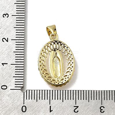 Brass Micro Pave Cubic Zirconia Pendants KK-C090-35G-01-1