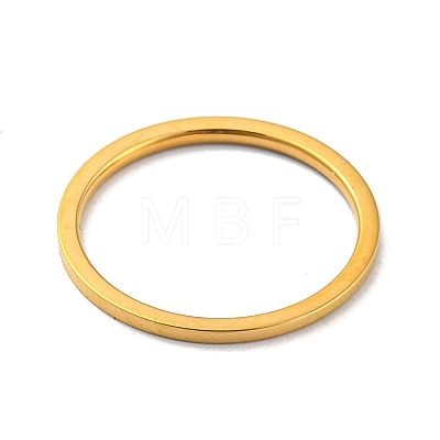 Ion Plating(IP) 304 Stainless Steel Simple Plain Band Finger Ring for Women Men RJEW-F152-05G-G-1