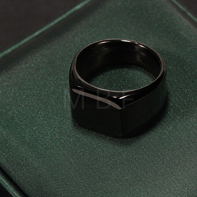 Square Titanium Steel Finger Rings WGB1DFB-07-1