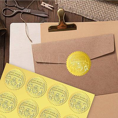 12 Sheets Self Adhesive Gold Foil YOU MADE A DIFFERENCE Embossed Stickers DIY-WH0451-035-1
