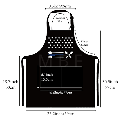 Polyester Apron AJEW-WH0221-024-1