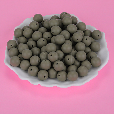 Round Silicone Focal Beads SI-JX0046A-113-1