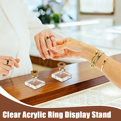 Acrylic Single Ring Display Stands RDIS-WH0007-13A-1