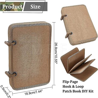 Flip-Page Hook & Loop Patch Book DIY Kit FIND-WH0108-48B-1