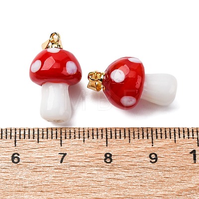 Handmade Lampwork Pendants LAMP-S069-08G-02-1