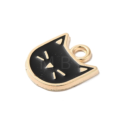 Rack Plating Alloy Enamel Charms X-ENAM-P254-03KCG-1